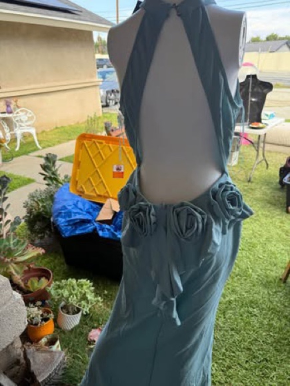 Fashion Nova Light Blue Halter Maxi Dress - Picture 4 of 5
